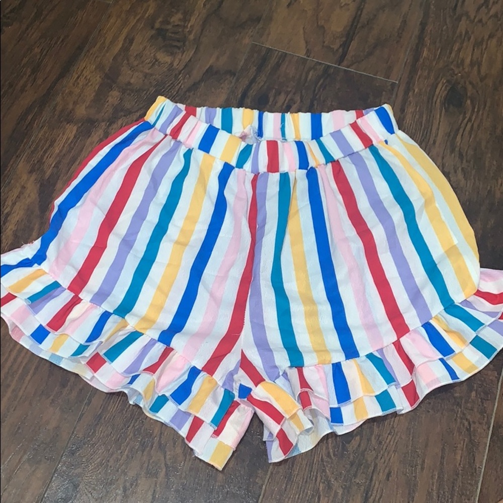 Multi colored Striped Shorts